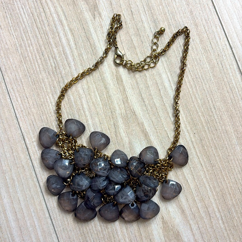 J Crew Purple Stone Necklace